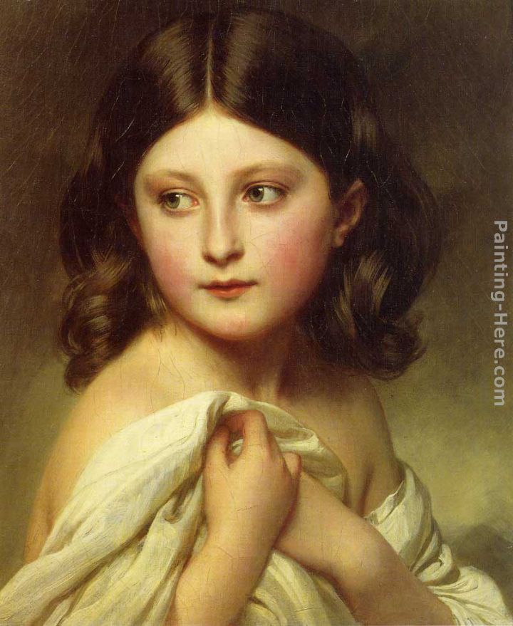 A Young Girl called Princess Charlotte painting - Franz Xavier Winterhalter A Young Girl called Princess Charlotte art painting